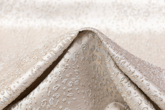 Cheetah Metallic Brocade - Light Beige