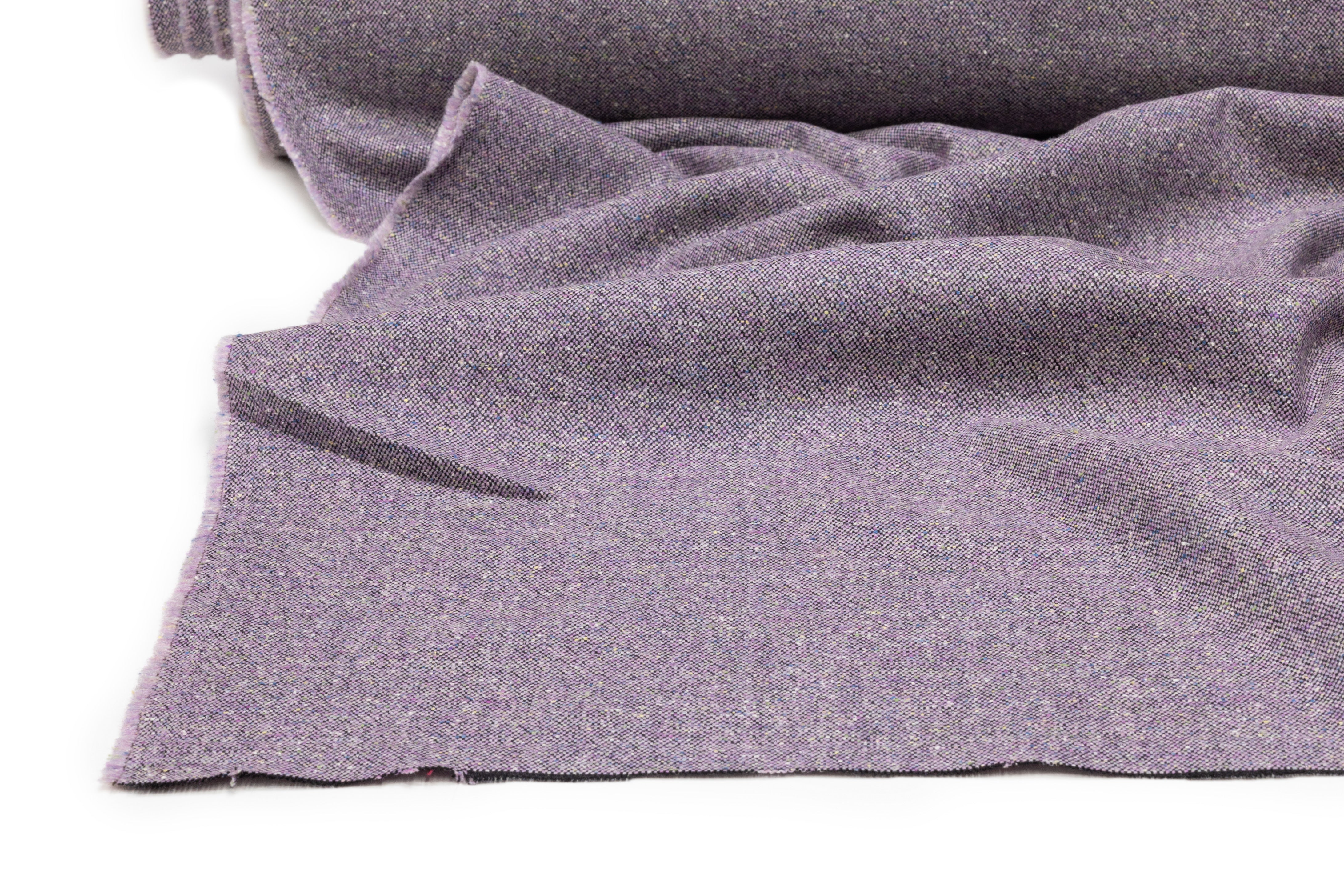 Italian Wool Blend Tweed Suiting - Lavender
