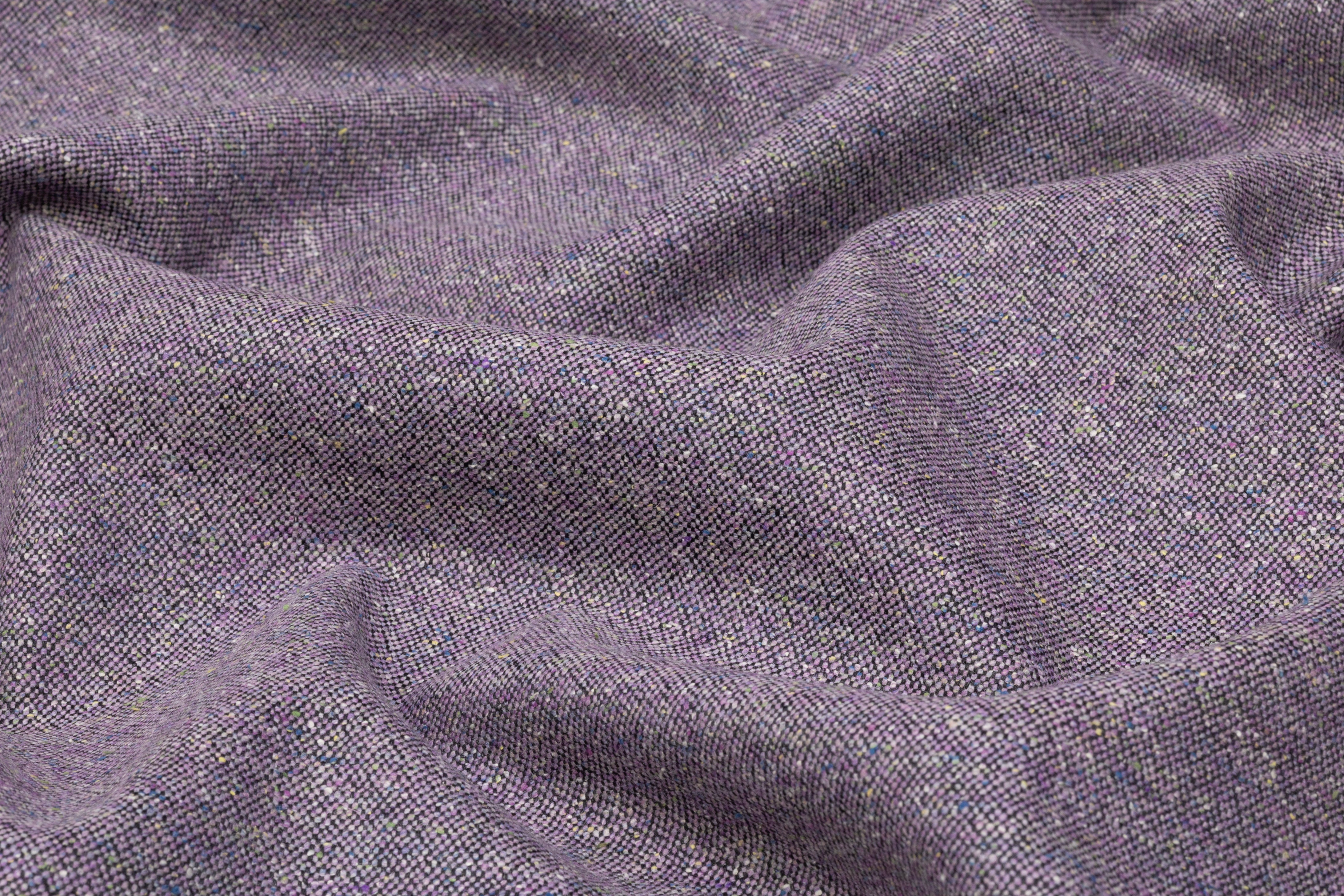 Italian Wool Blend Tweed Suiting - Lavender