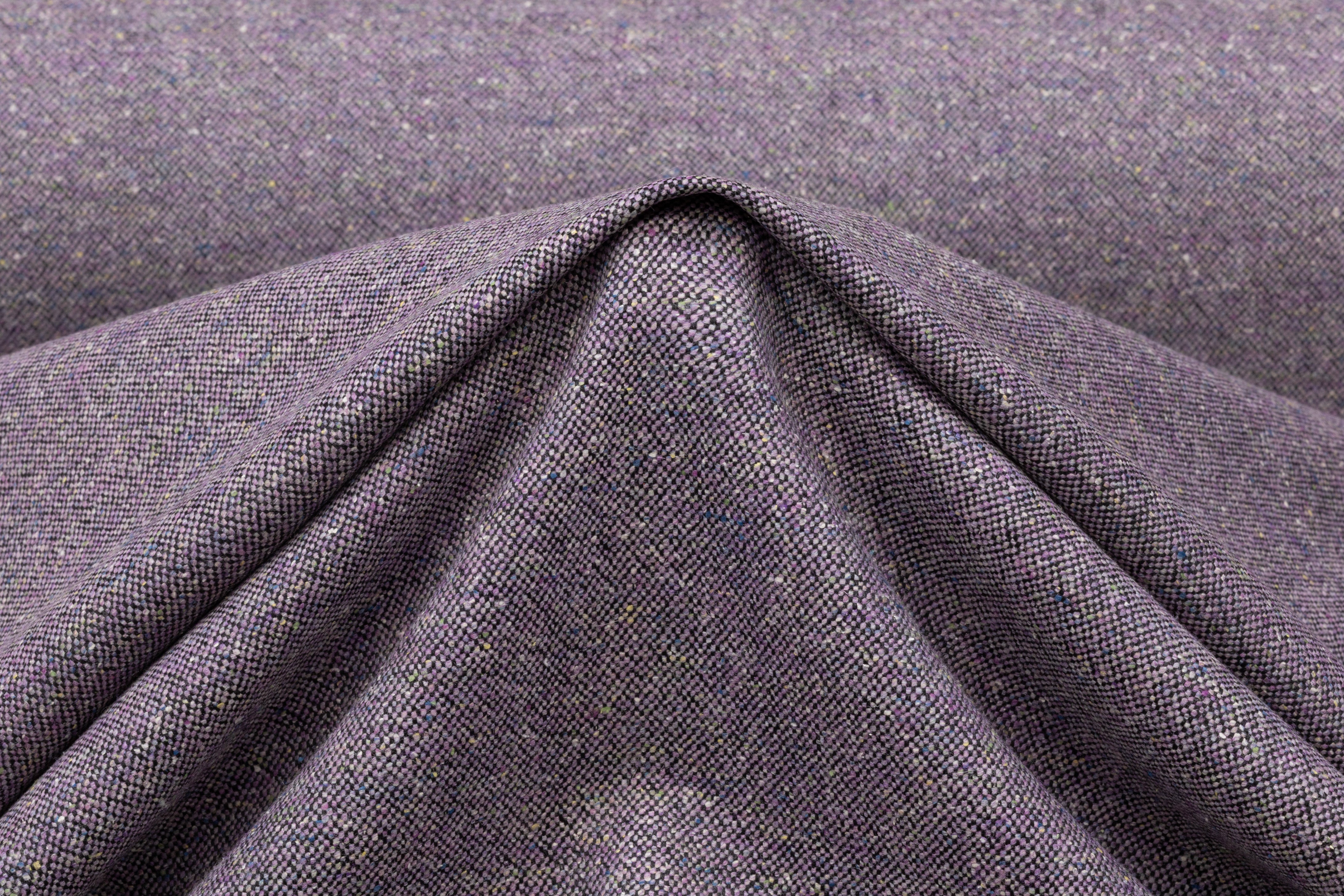 Italian Wool Blend Tweed Suiting - Lavender
