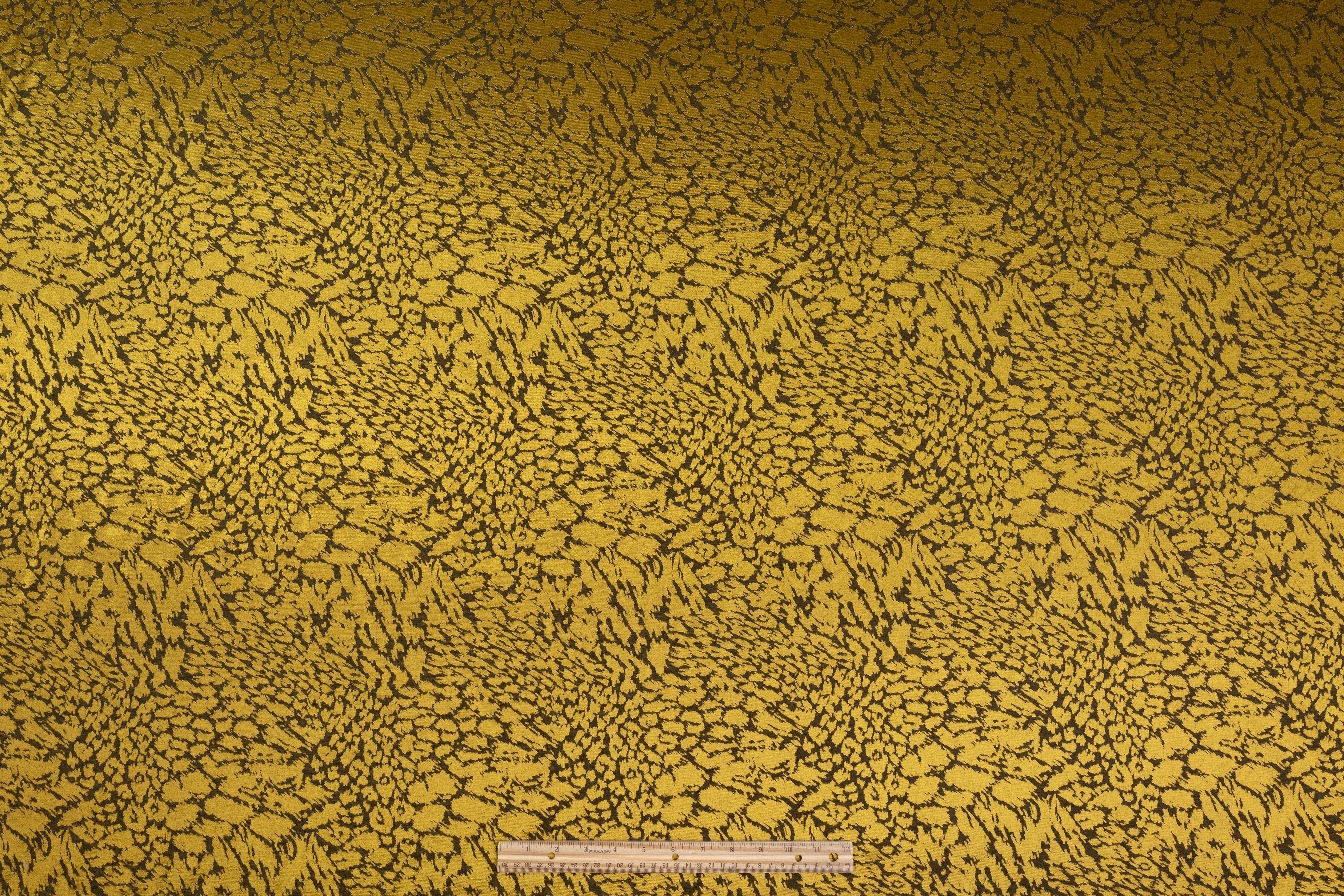 Italian Viscose Acetate Jacquard - Antique Gold