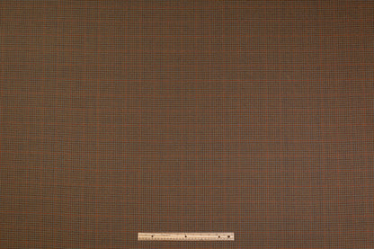 Ferla - Checked Italian Wool Suiting - Brown / Teal / Burgundy