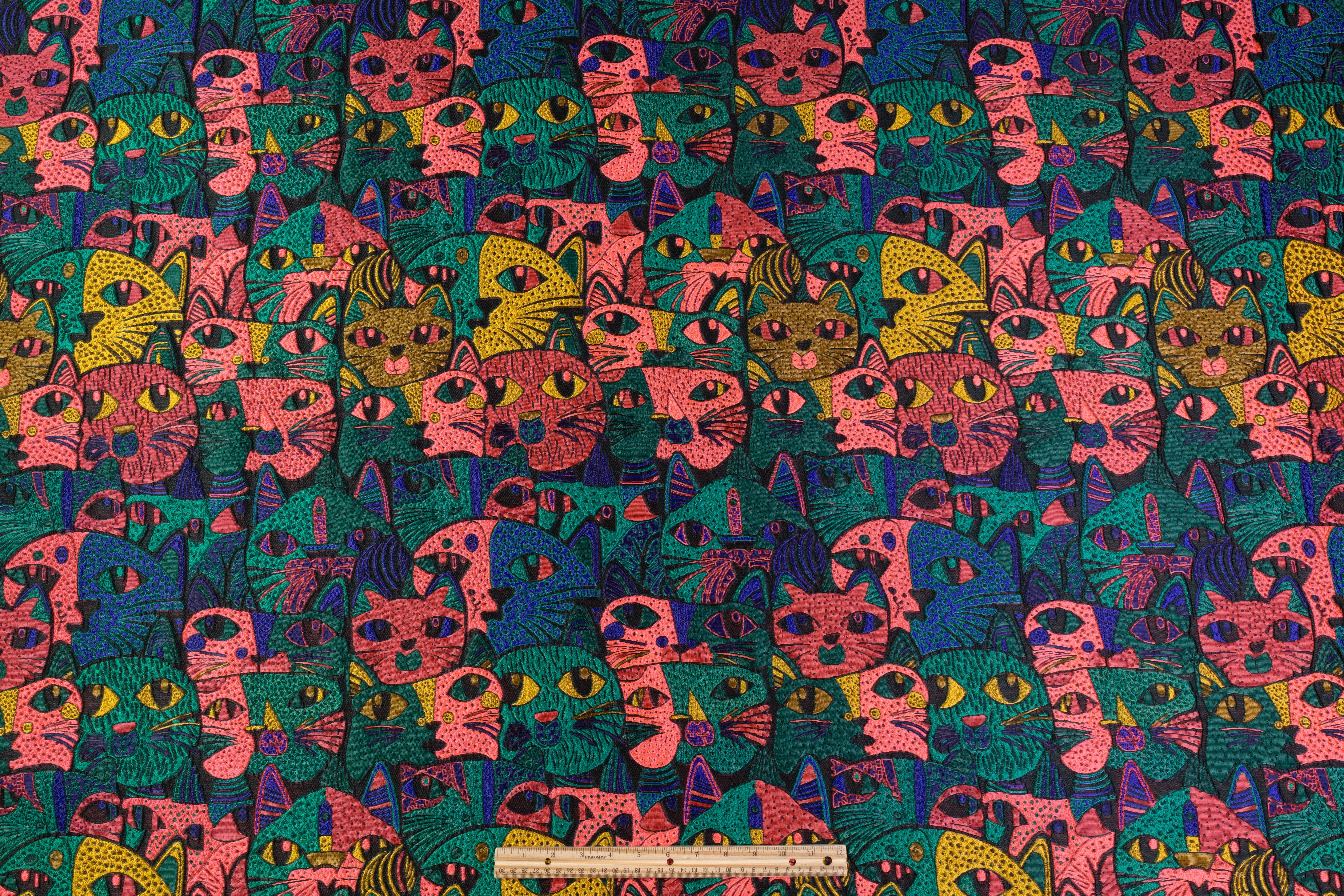 Italian Cat Brocade - Multicolor