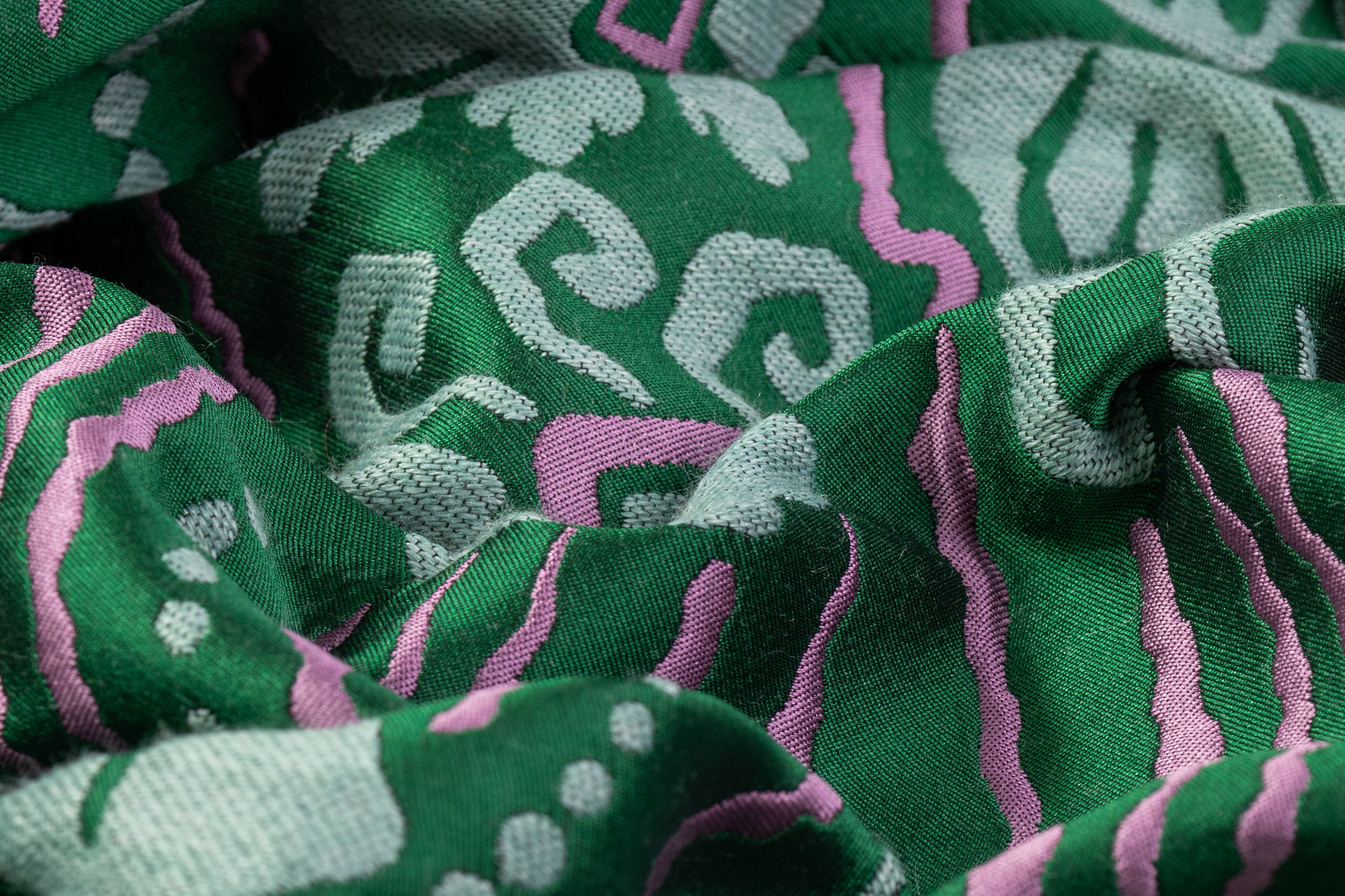Armani - Abstract Floral Brocade - Green / Pink