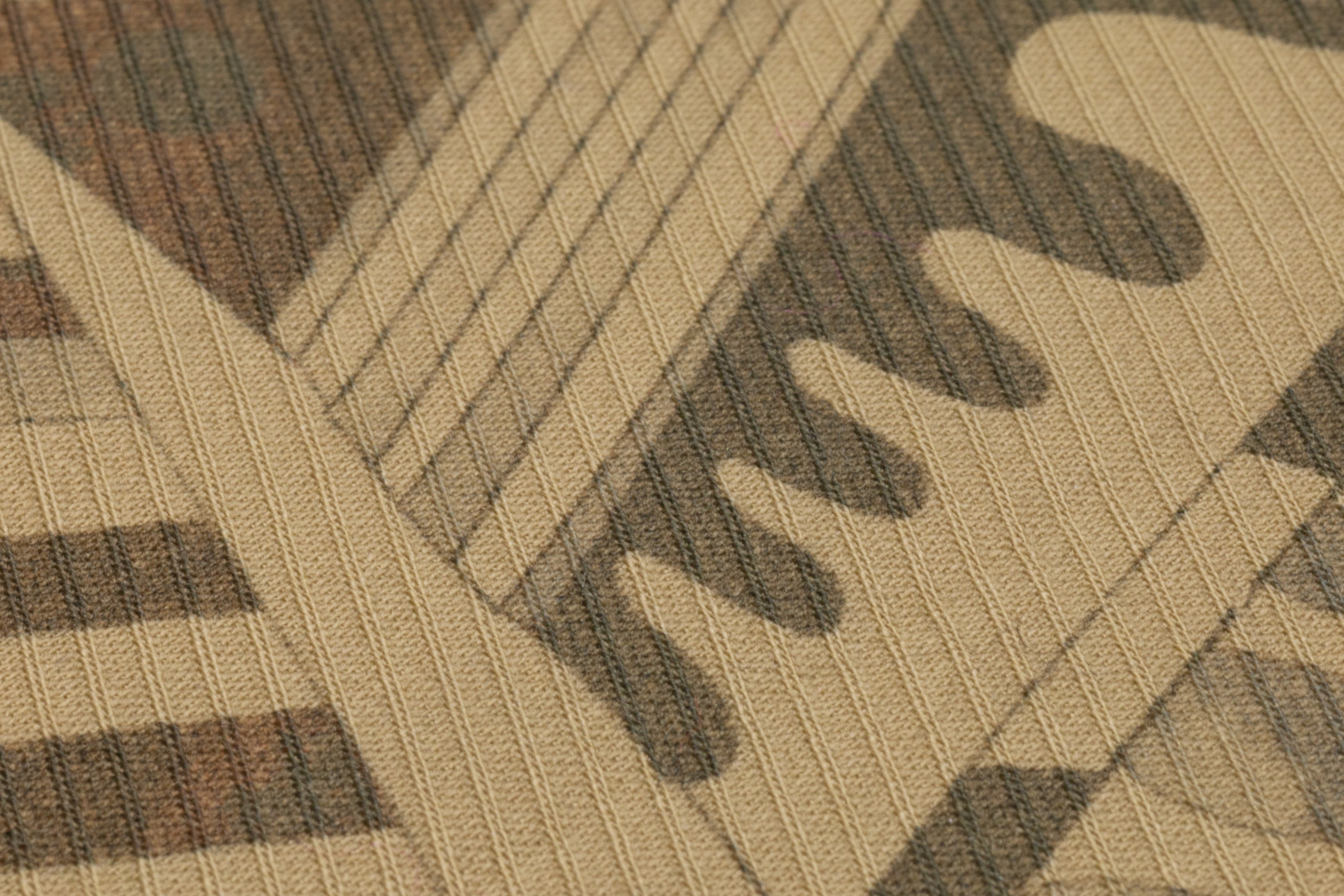 Abstract Geometric Printed Italian Wool - Brown