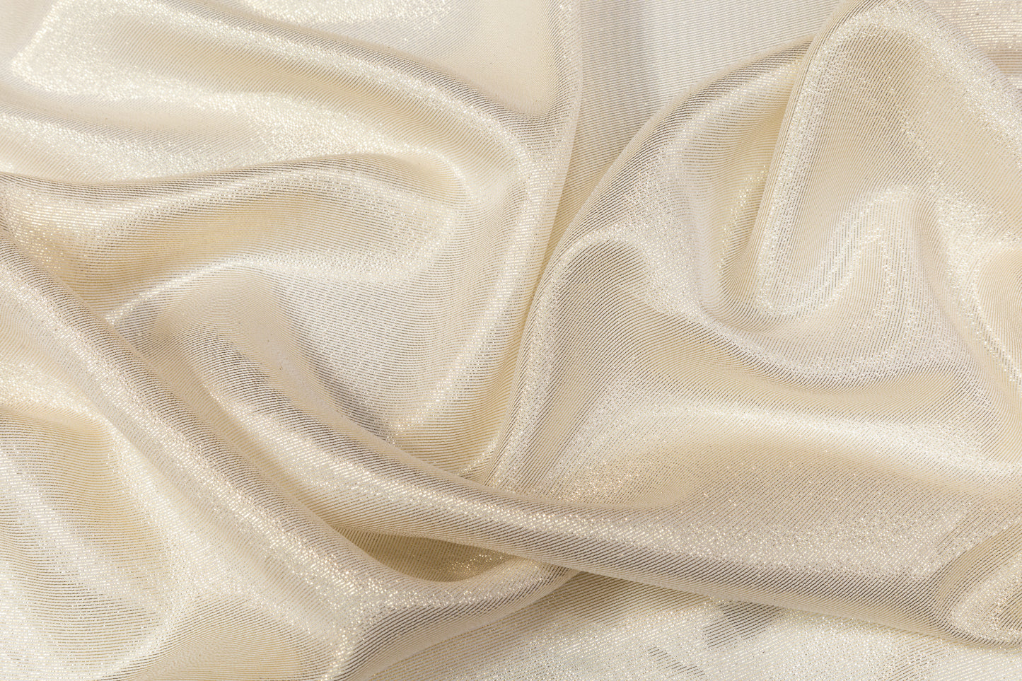 Italian Silk Chiffon Lamé - Champagne Gold