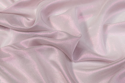 Italian Silk Chiffon Lamé - Light Fuchsia