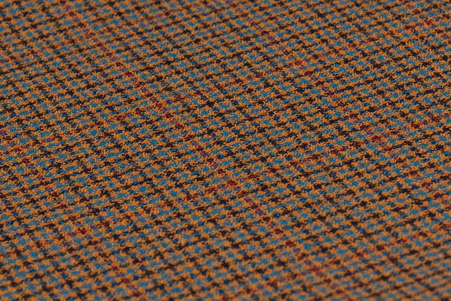 Ferla - Checked Italian Wool Suiting - Brown / Teal / Burgundy