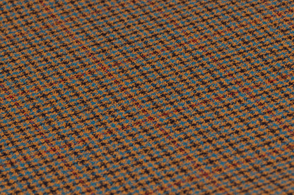 Ferla - Checked Italian Wool Suiting - Brown / Teal / Burgundy
