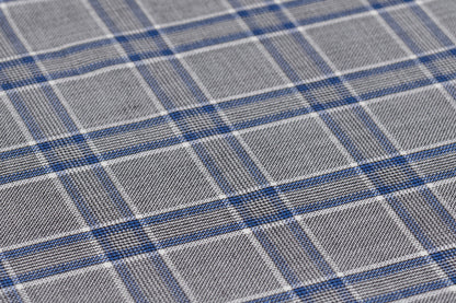 Reda - Checked Italian Wool Suiting - Gray / Blue