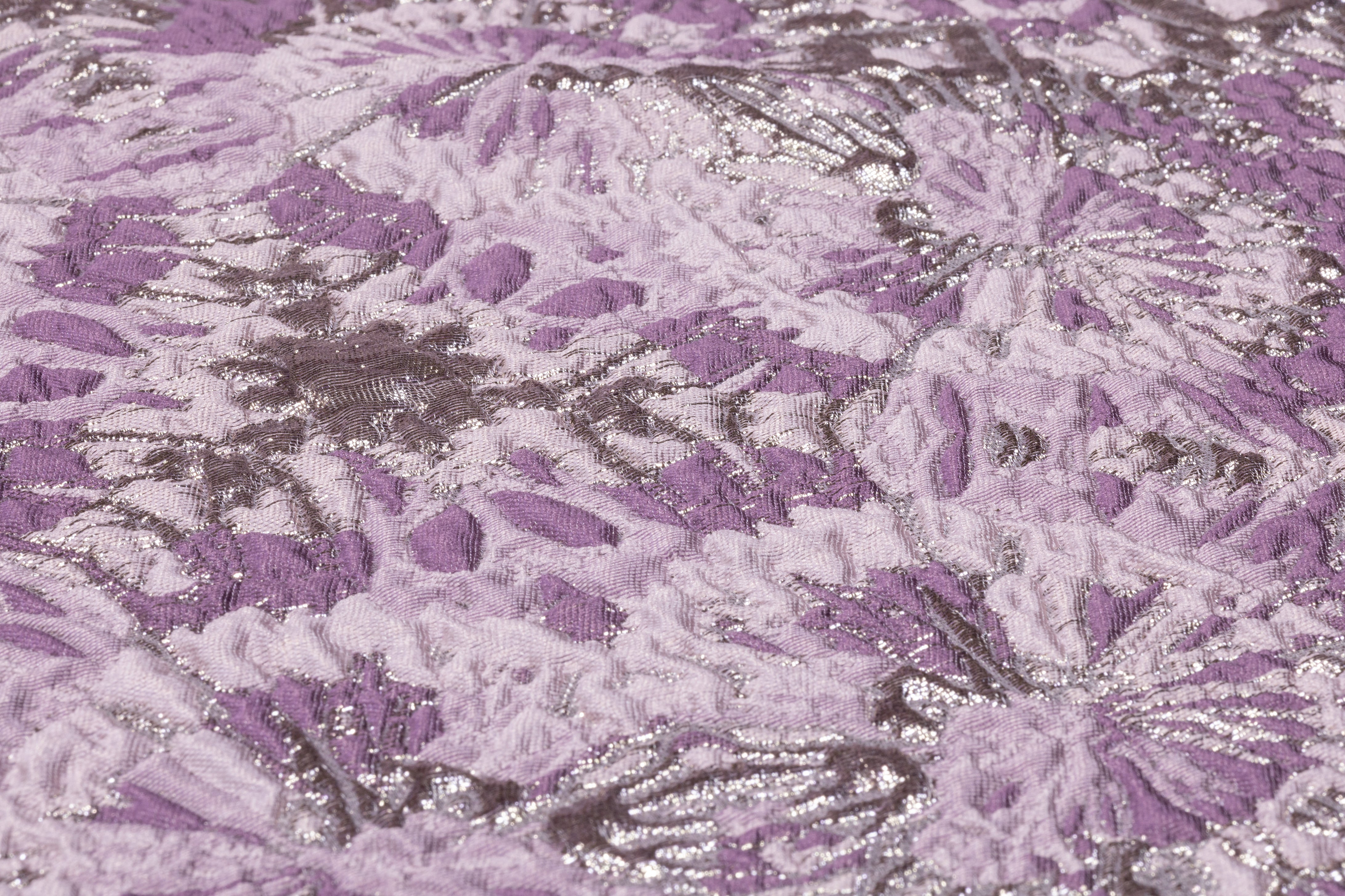 Abstract Metallic Italian Brocade - Lavender