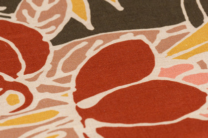 Tropical Italian Linen Viscose Blend - Pink / Maroon / Green / Yellow