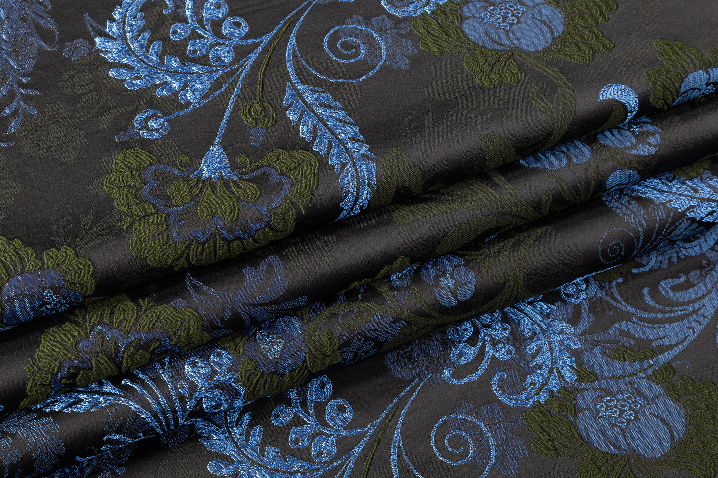 Floral Brocade - Blue / Green