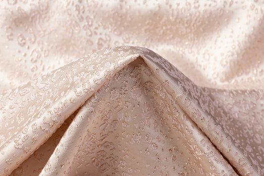 Cheetah Metallic Brocade - Blush