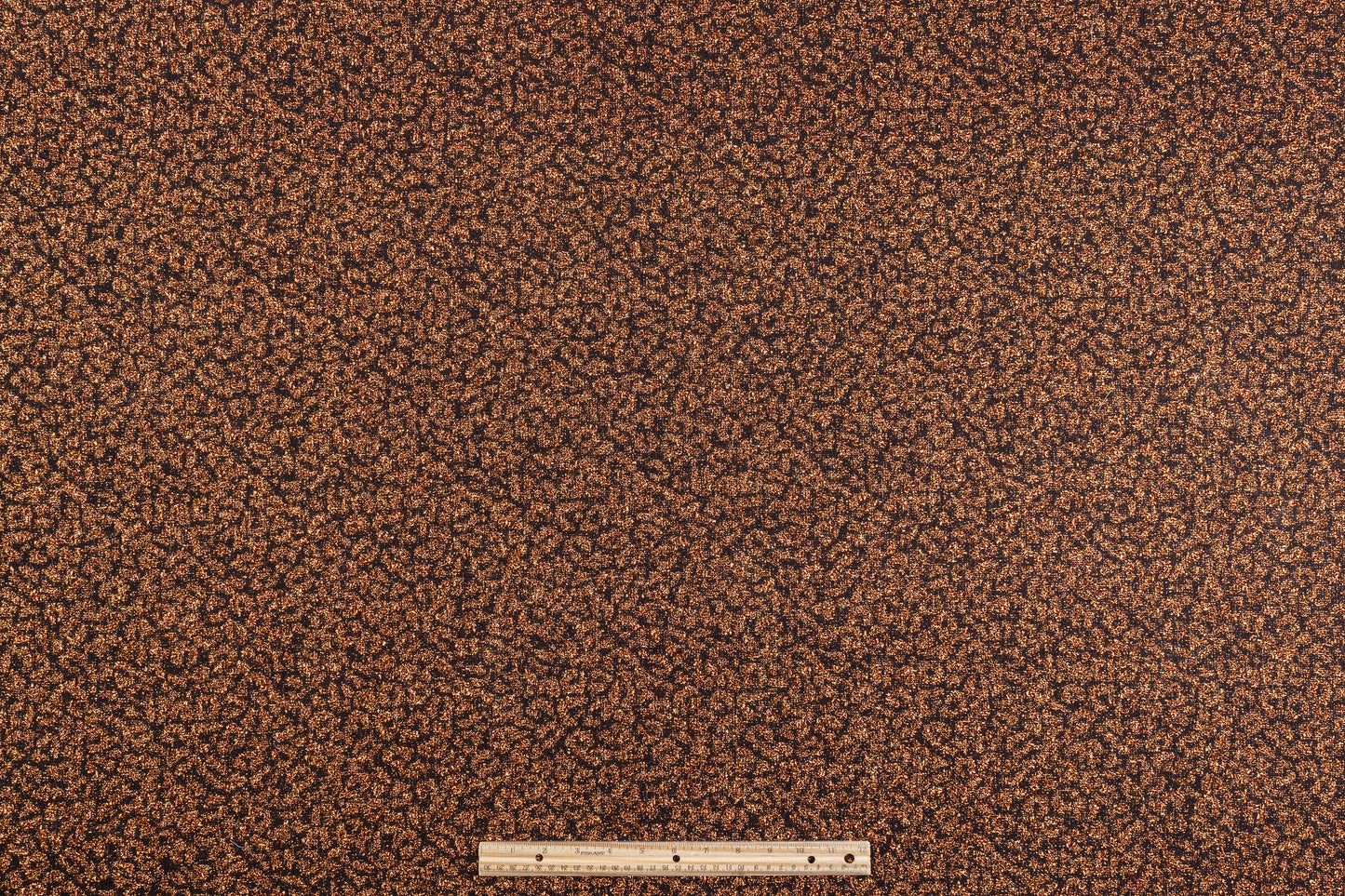 Metallic Italian Cheetah Print Tweed - Copper / Black