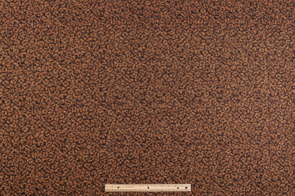 Metallic Italian Cheetah Print Tweed - Copper / Black