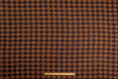 Metallic Italian Dogtooth Tweed - Copper / Black