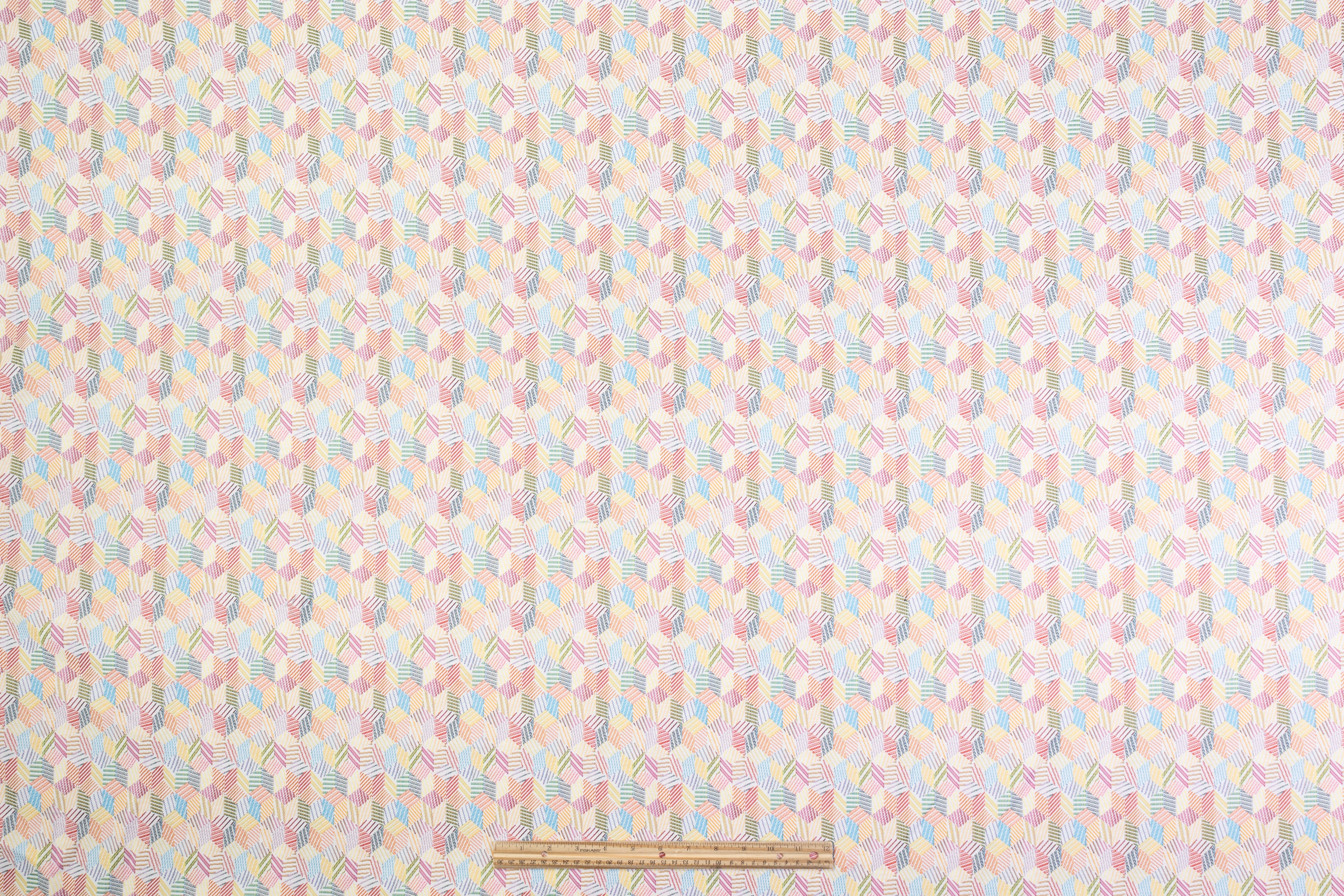 Geometric Italian Stretch Brocade - Multicolor