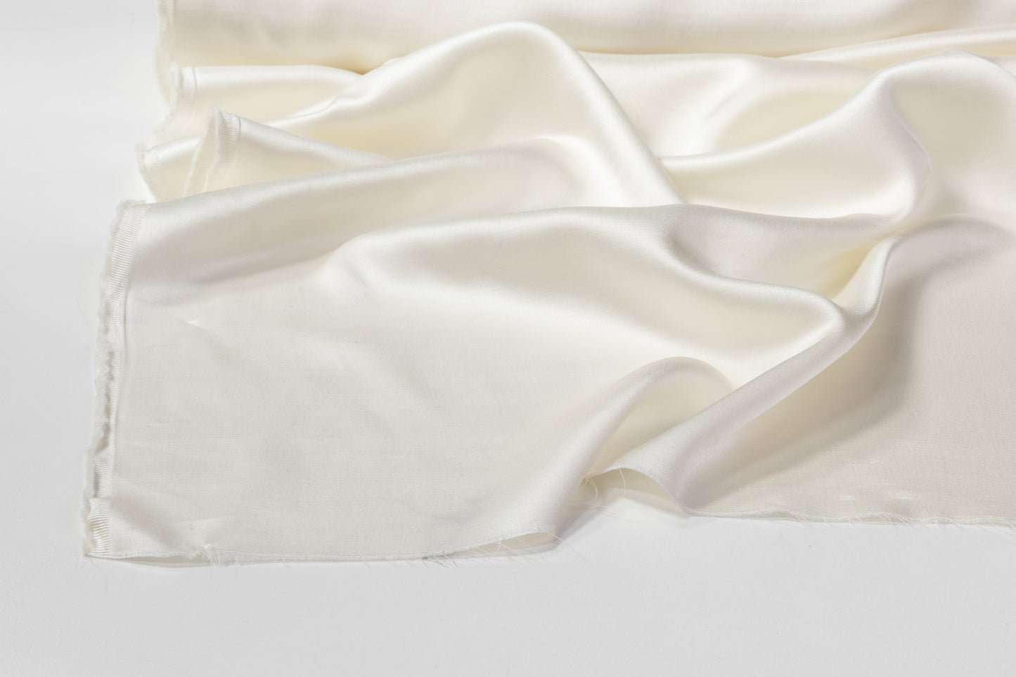 Double Faced Italian Acetate Wool Satin - Ivory