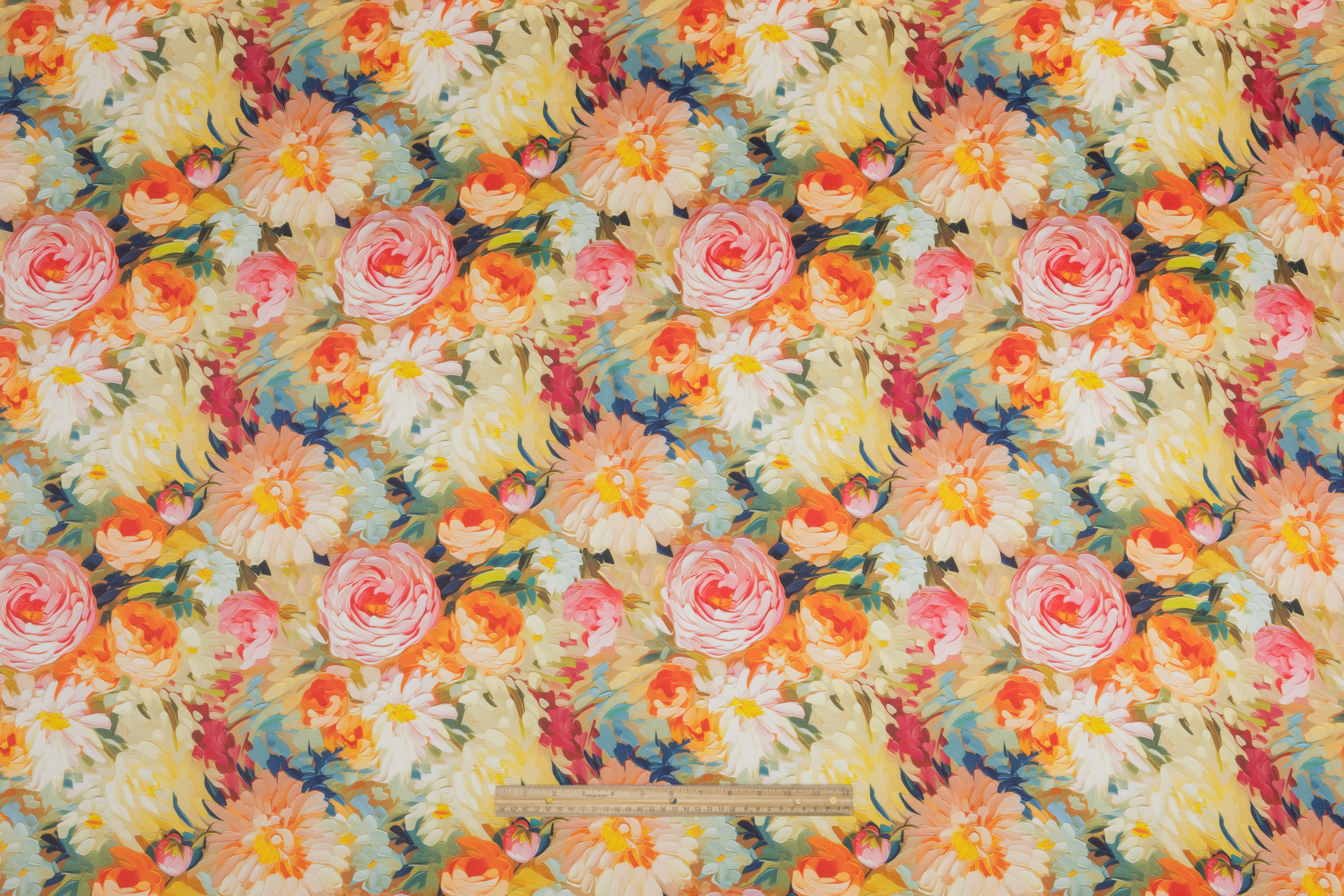 Floral Italian Double Satin Silk Charmeuse - Multicolor