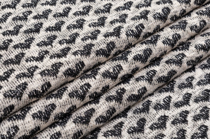 Valentino - Metallic Hearts Cotton Knit - Black / Off White / Silver