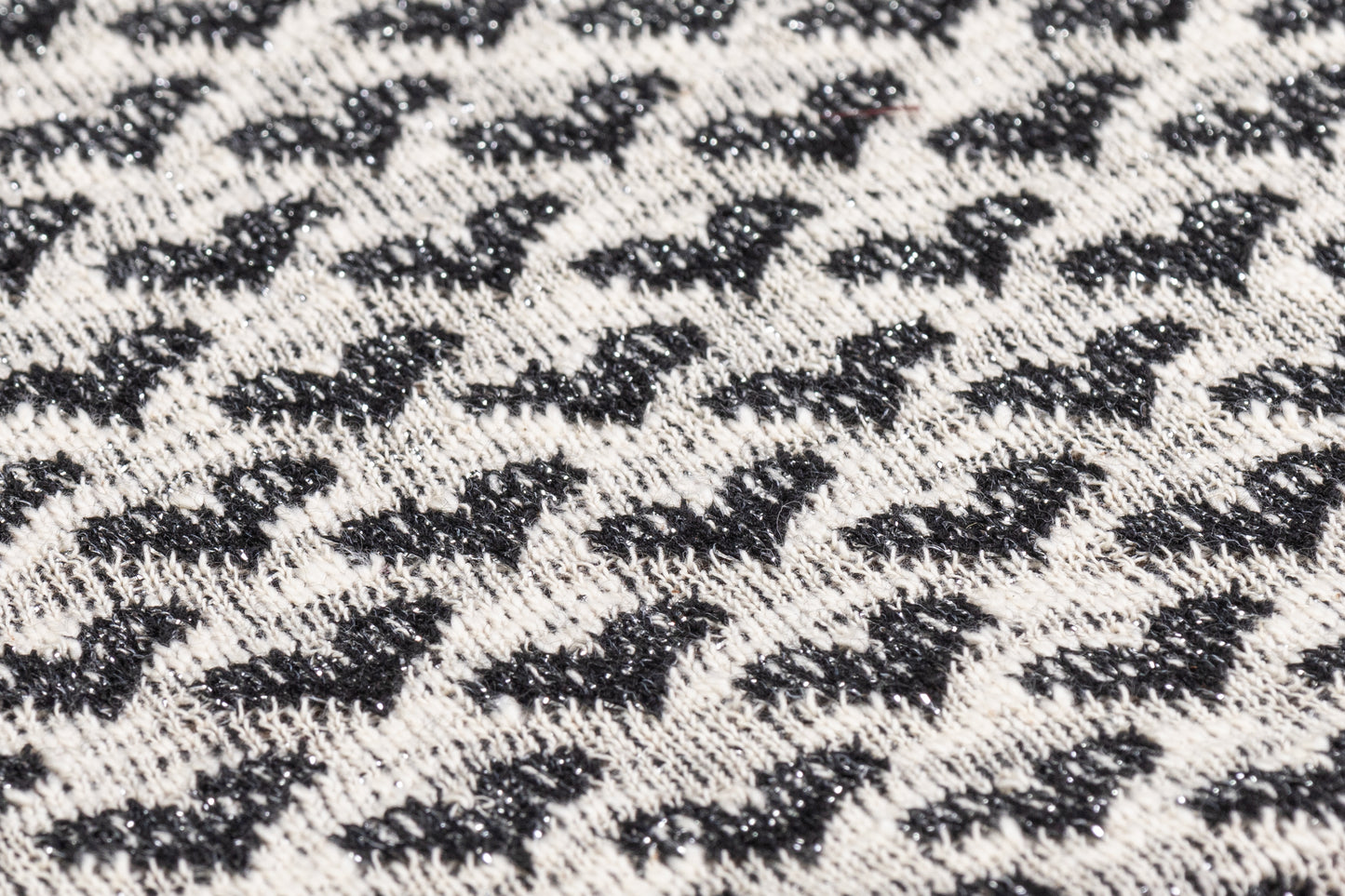 Valentino - Metallic Hearts Cotton Knit - Black / Off White / Silver