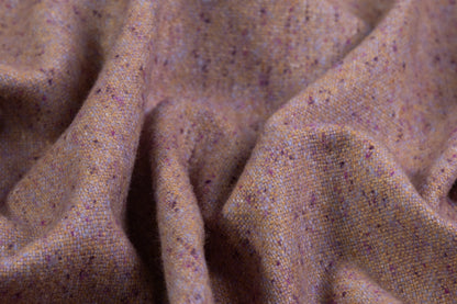 Italian Speckled Wool Coating - Beige / Mauve