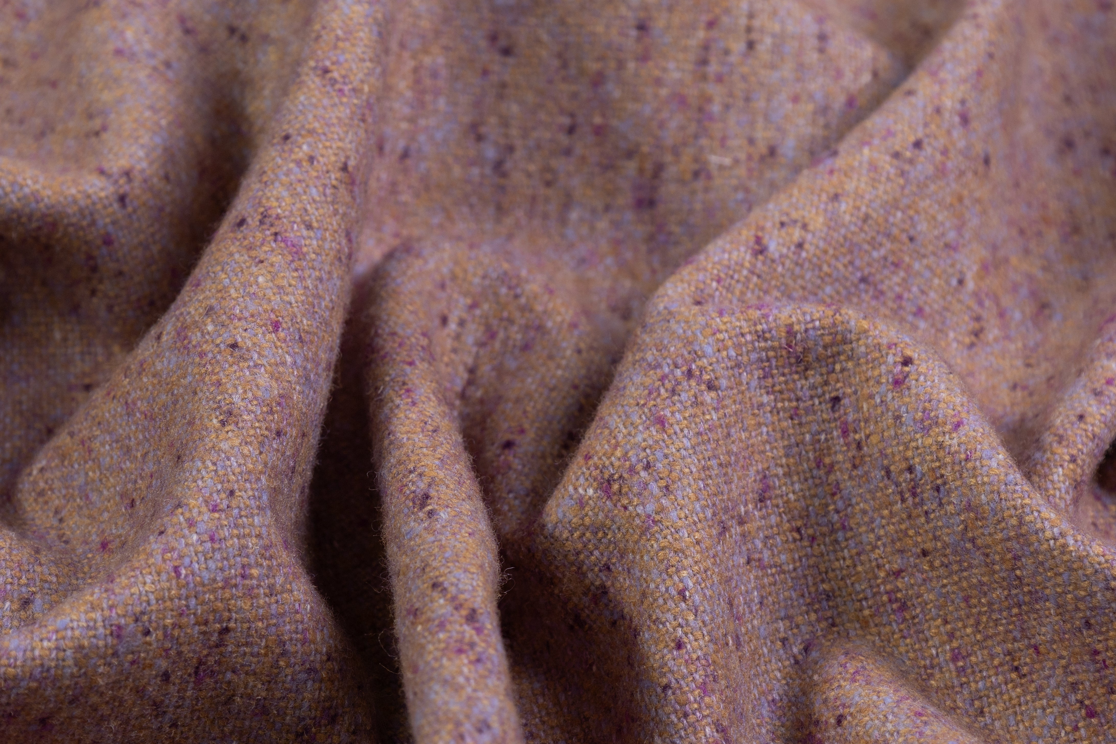Italian Speckled Wool Coating - Beige / Mauve