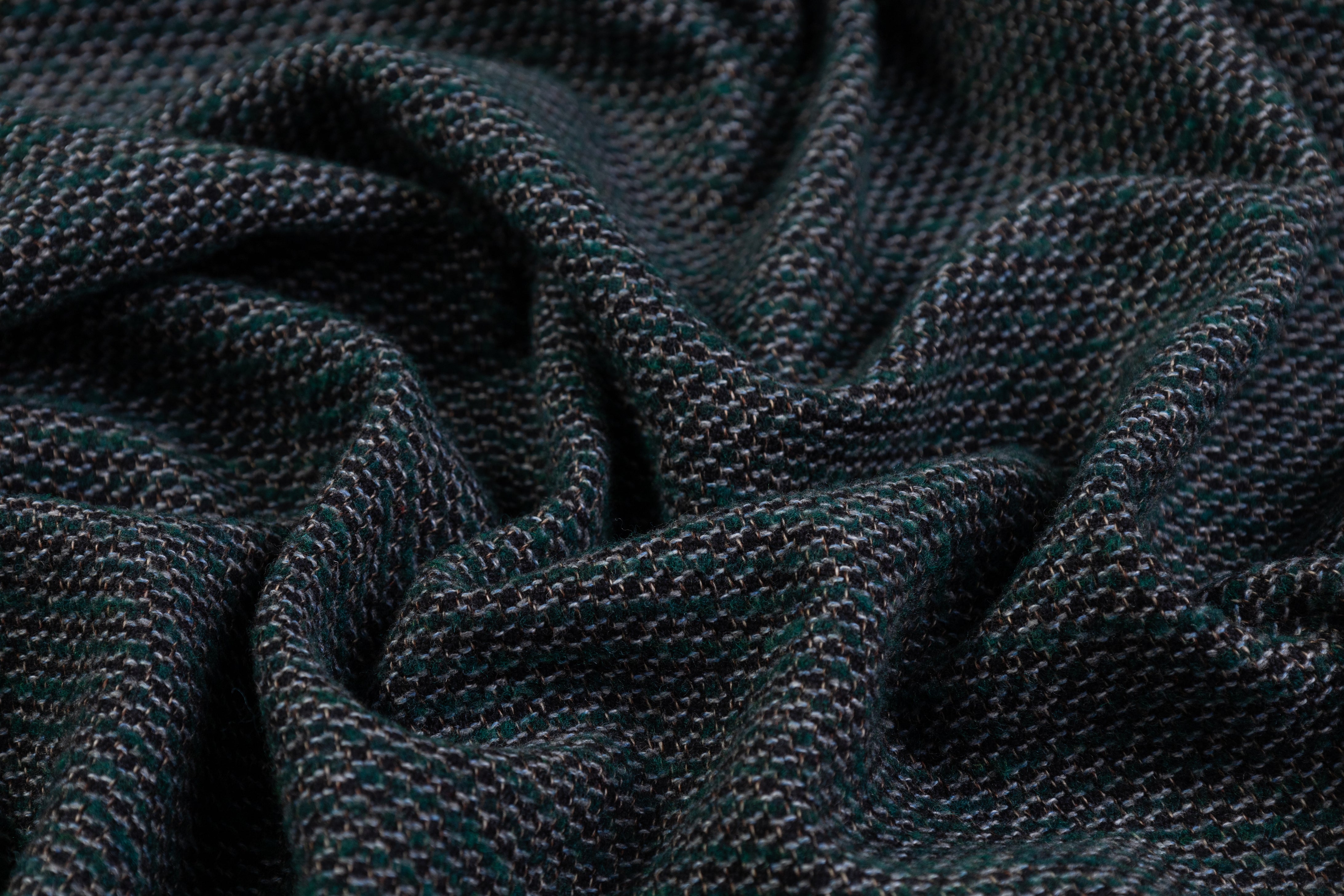Cerruti - Wool Cotton Blend Tweed - Green
