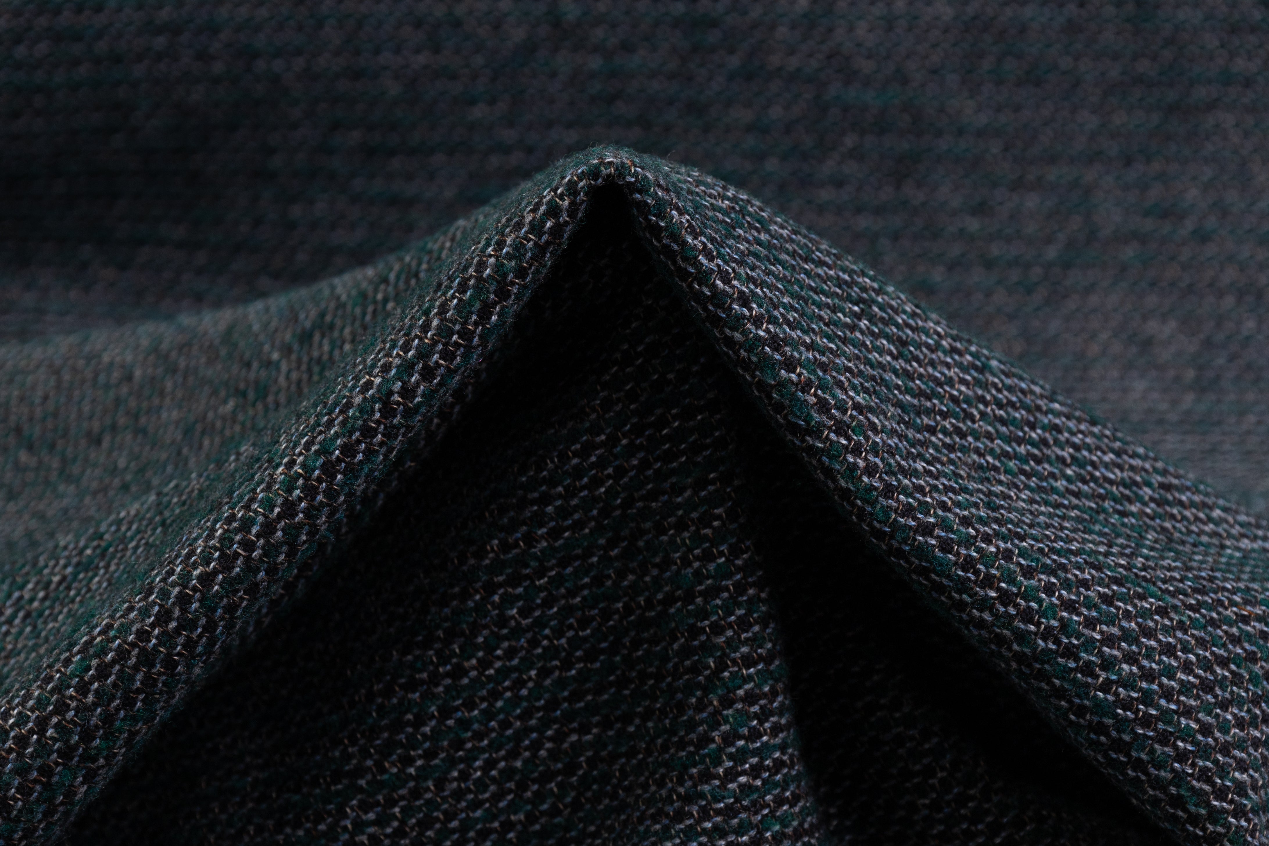 Cerruti - Wool Cotton Blend Tweed - Green