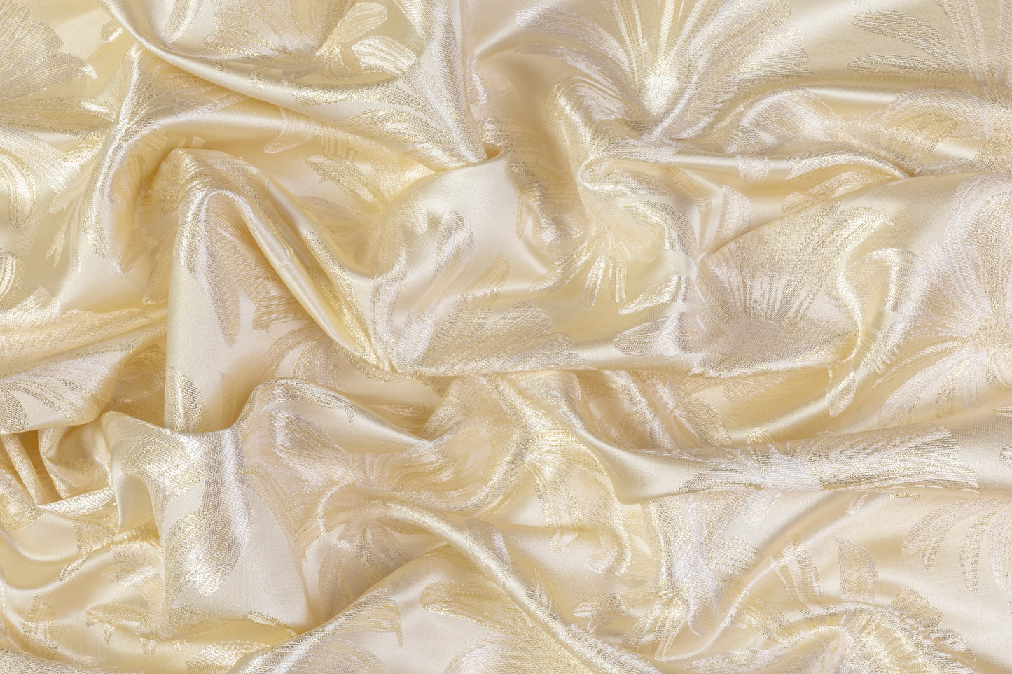 Floral Metallic Brocade - Champagne Gold