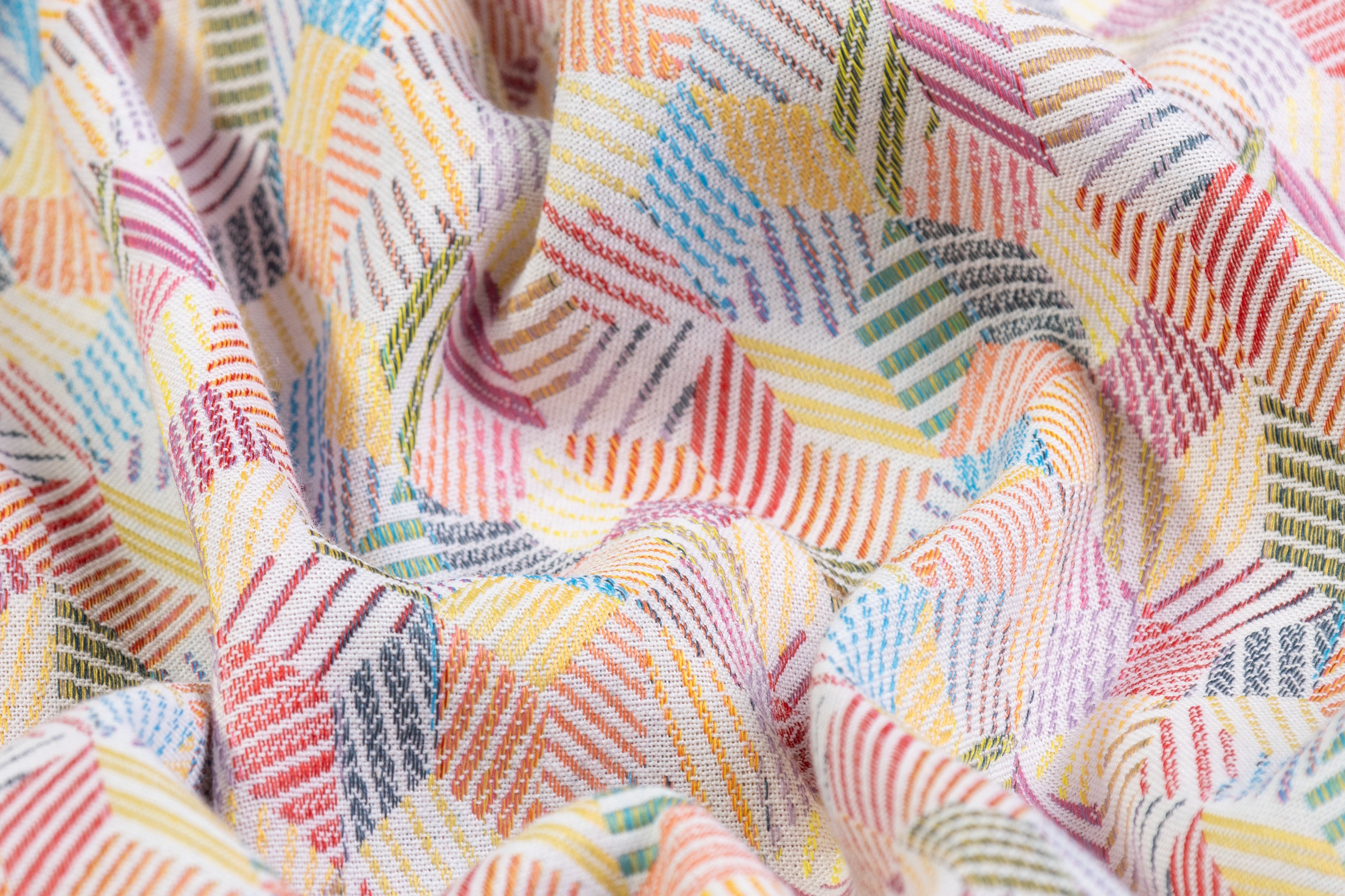 Geometric Italian Stretch Brocade - Multicolor
