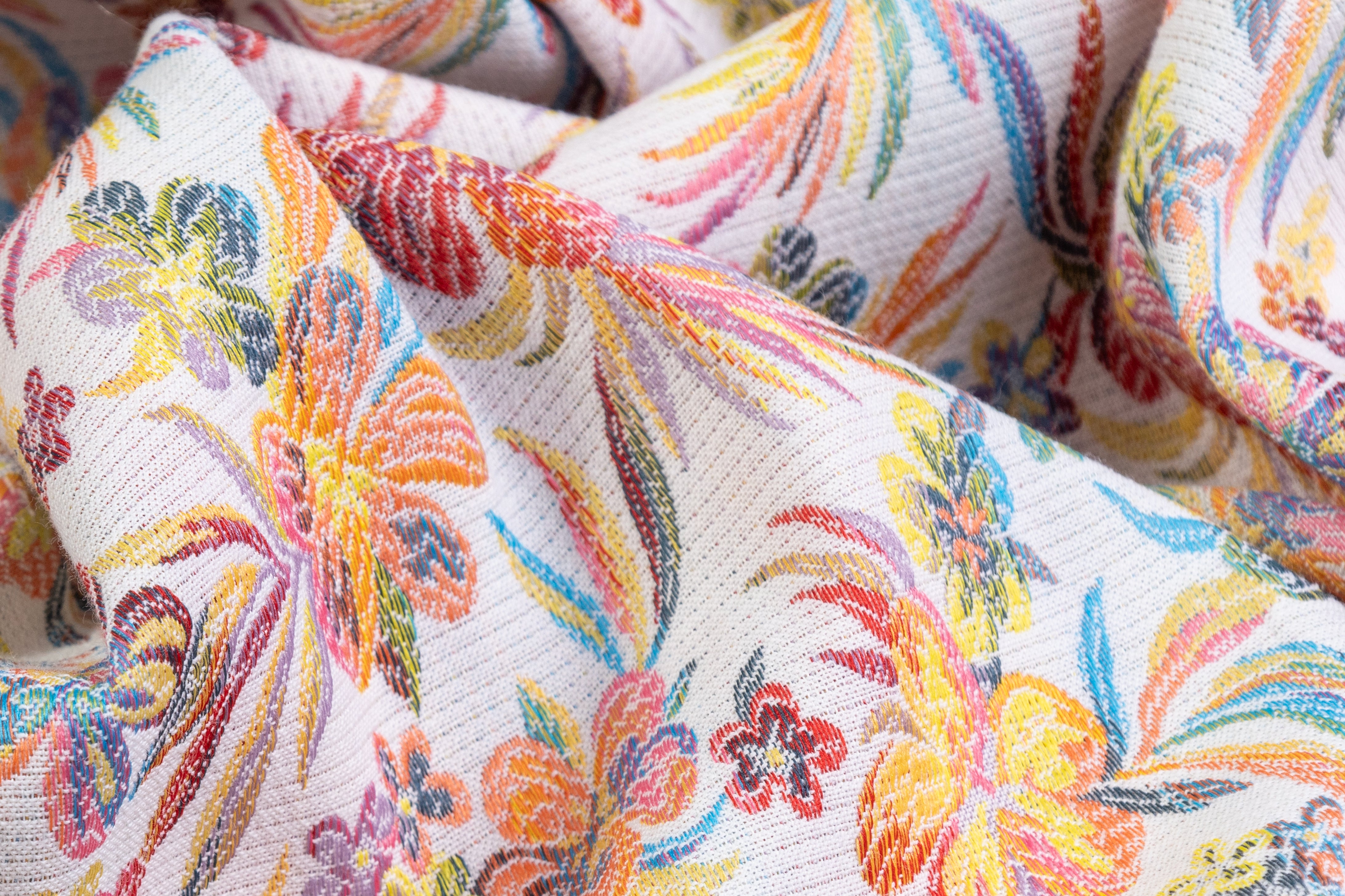 Floral Italian Stretch Brocade - Multicolor