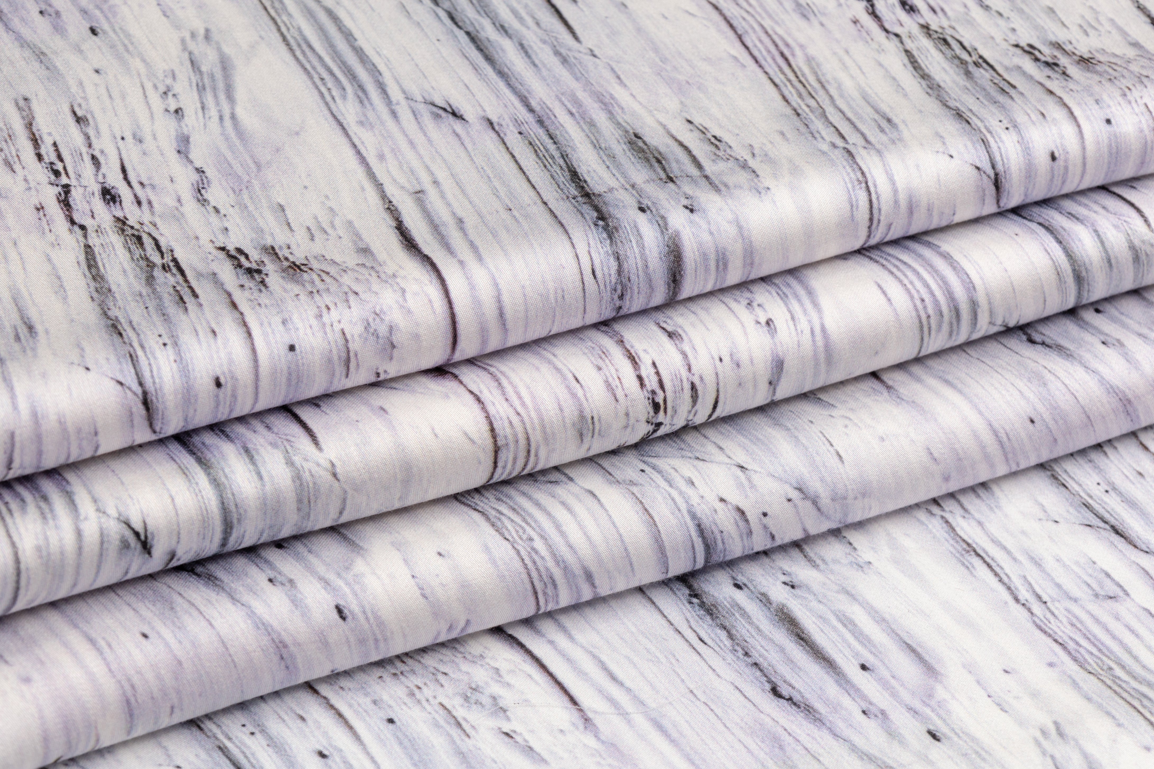 Abstract Italian Viscose Challis - Gray / White