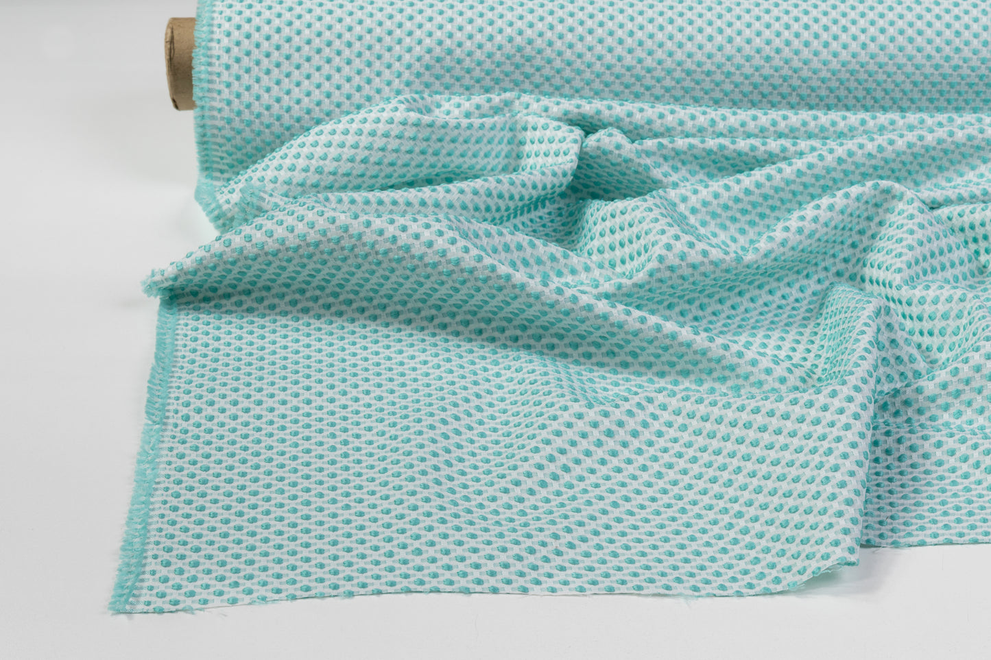 Dotted Brocade - Turquoise Blue