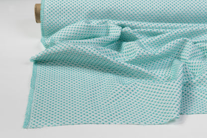 Dotted Brocade - Turquoise Blue