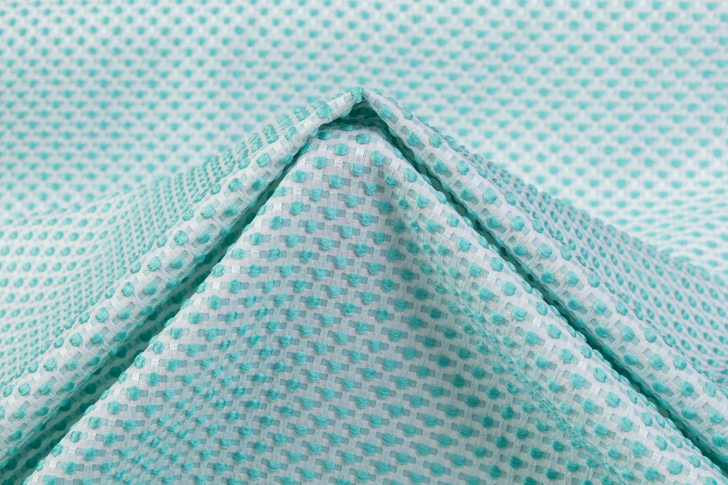 Dotted Brocade - Turquoise Blue