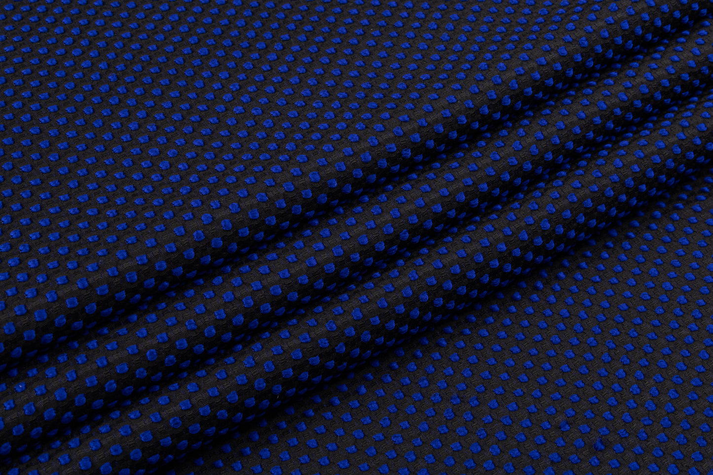 Dotted Brocade - Blue / Black