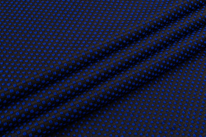 Dotted Brocade - Blue / Black