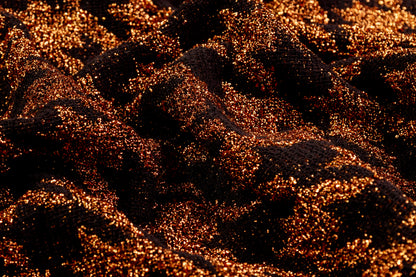 Metallic Italian Houndstooth Tweed - Copper / Black