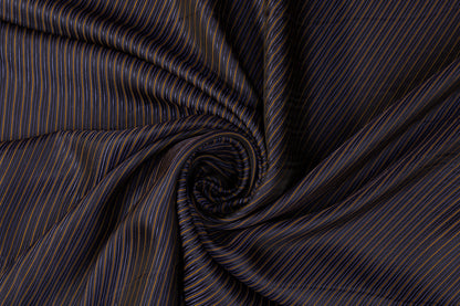 Double Faced Viscose Jacquard - Antique Gold and Navy Blue