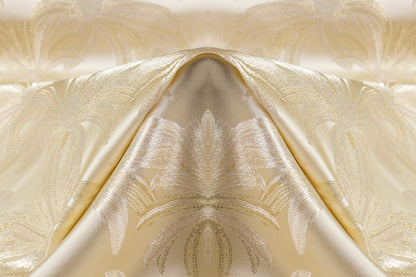 Floral Metallic Brocade - Champagne Gold