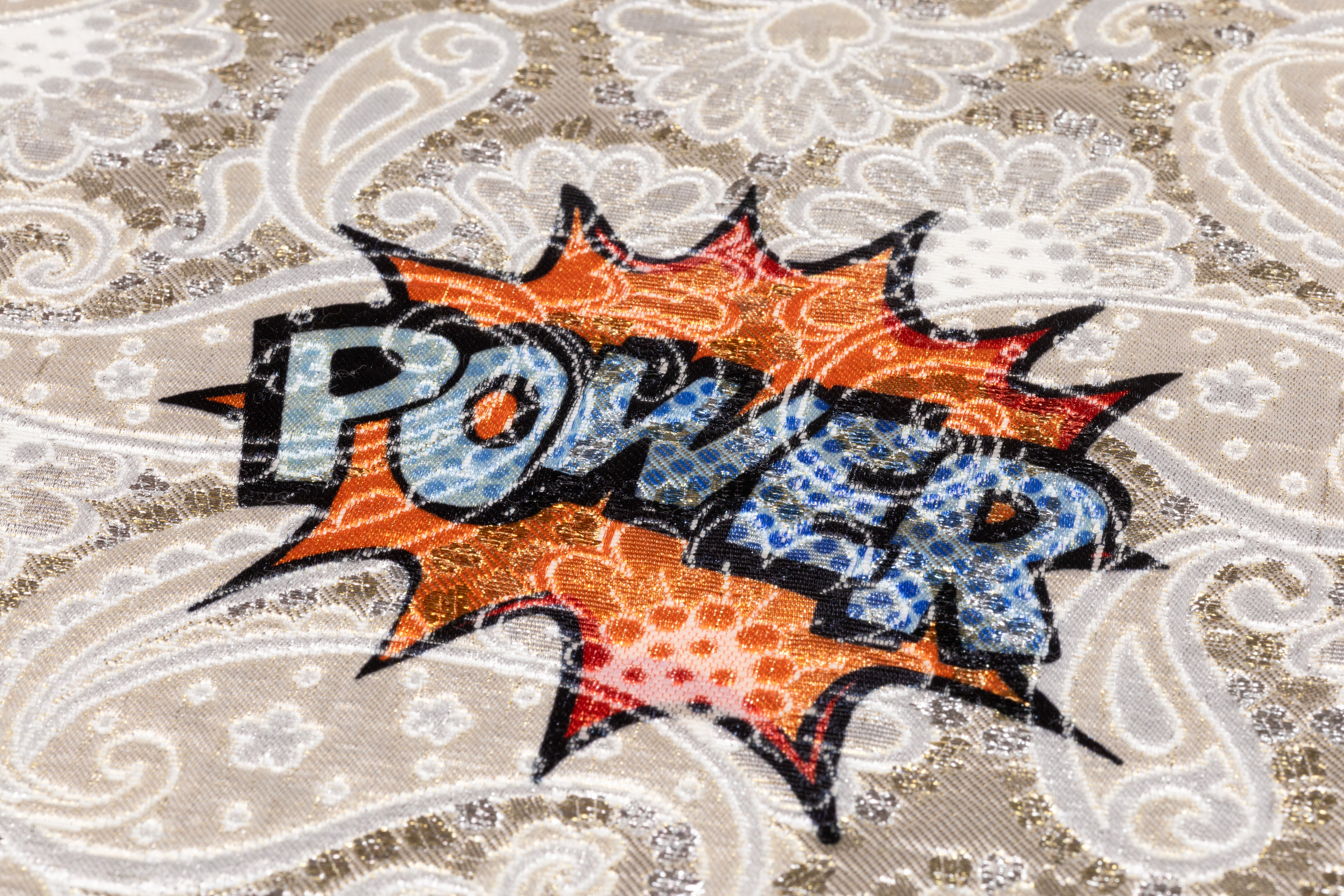 Comic Style Italian Paisley Metallic Brocade