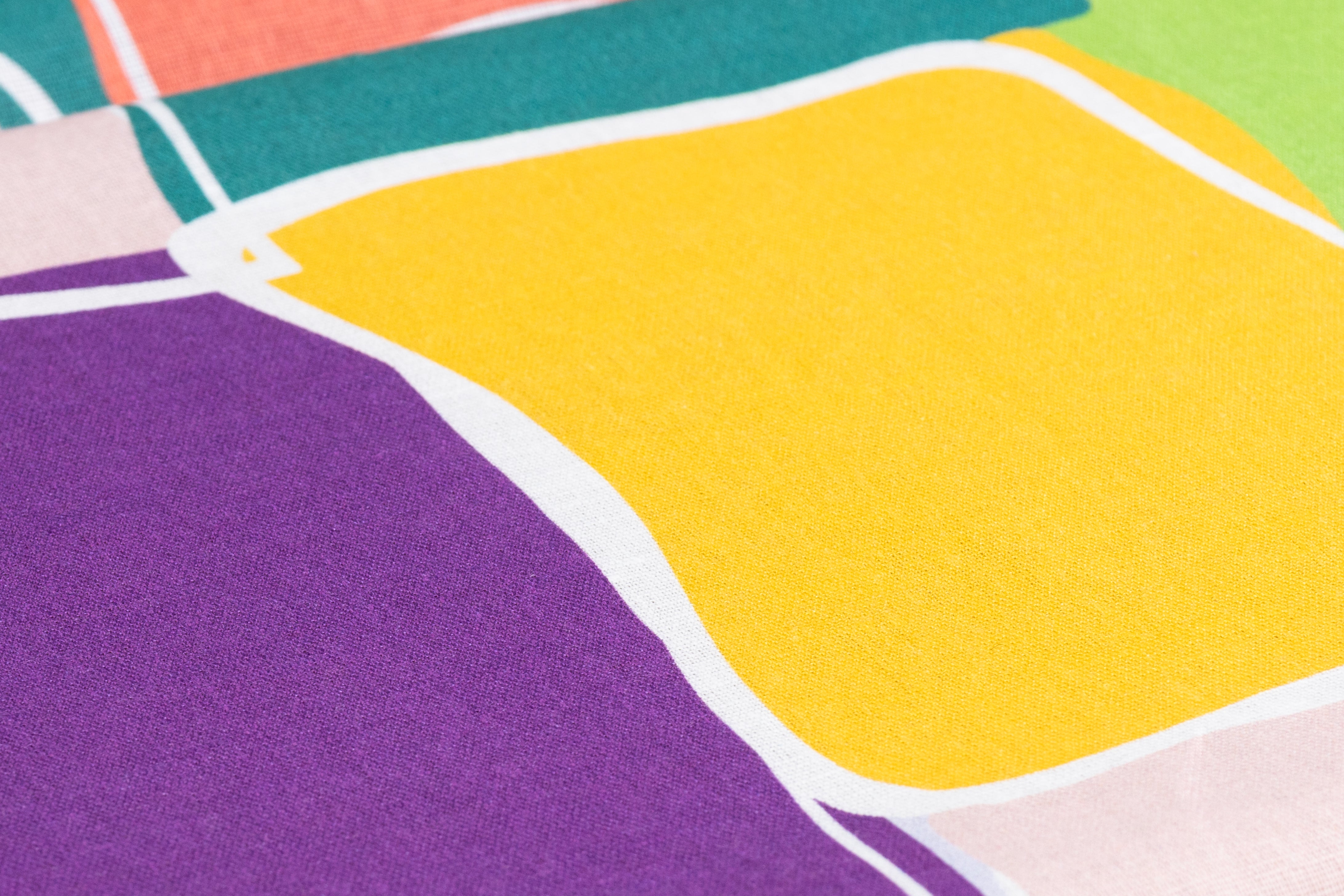 Color Block Italian Linen Viscose Blend - Multicolor