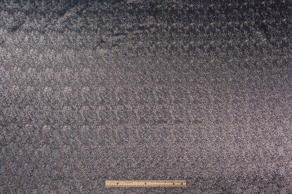 French Metallic Matelassé Brocade - Blue / Bronze