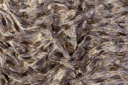 Fringed Metallic French Brocade - Gold / Taupe