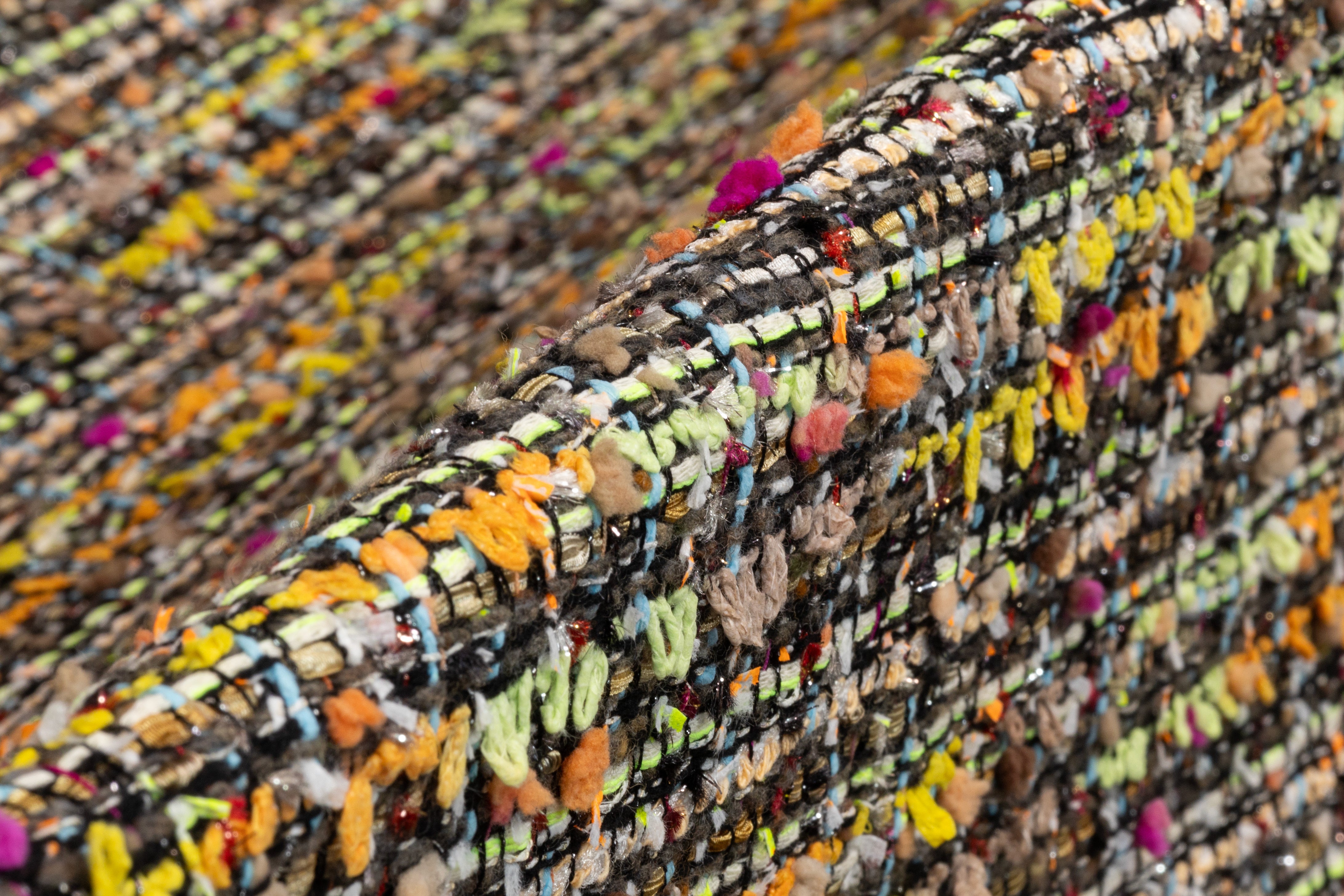 Metallic Cotton Blend Italian Tweed - Multicolor
