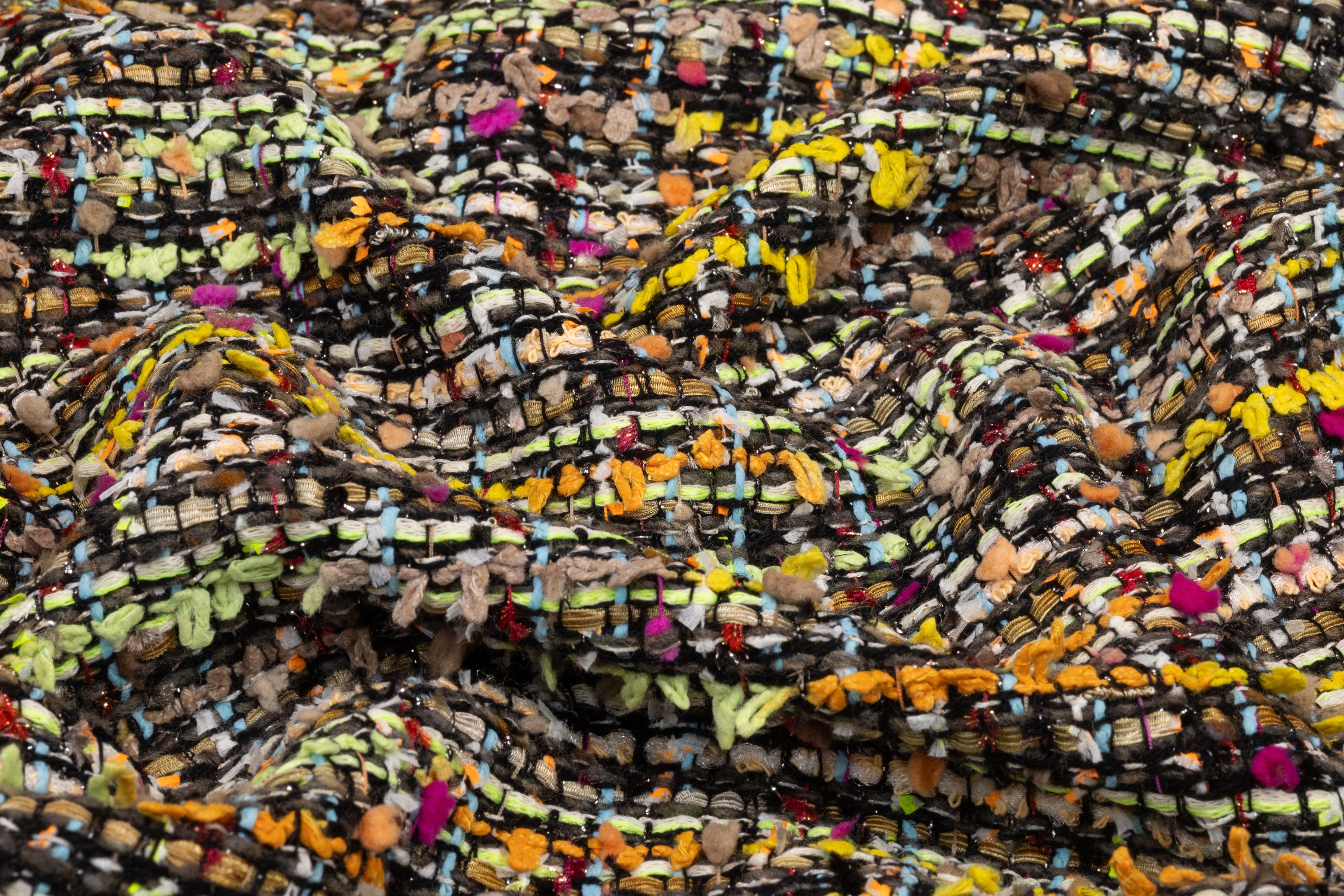 Metallic Cotton Blend Italian Tweed - Multicolor