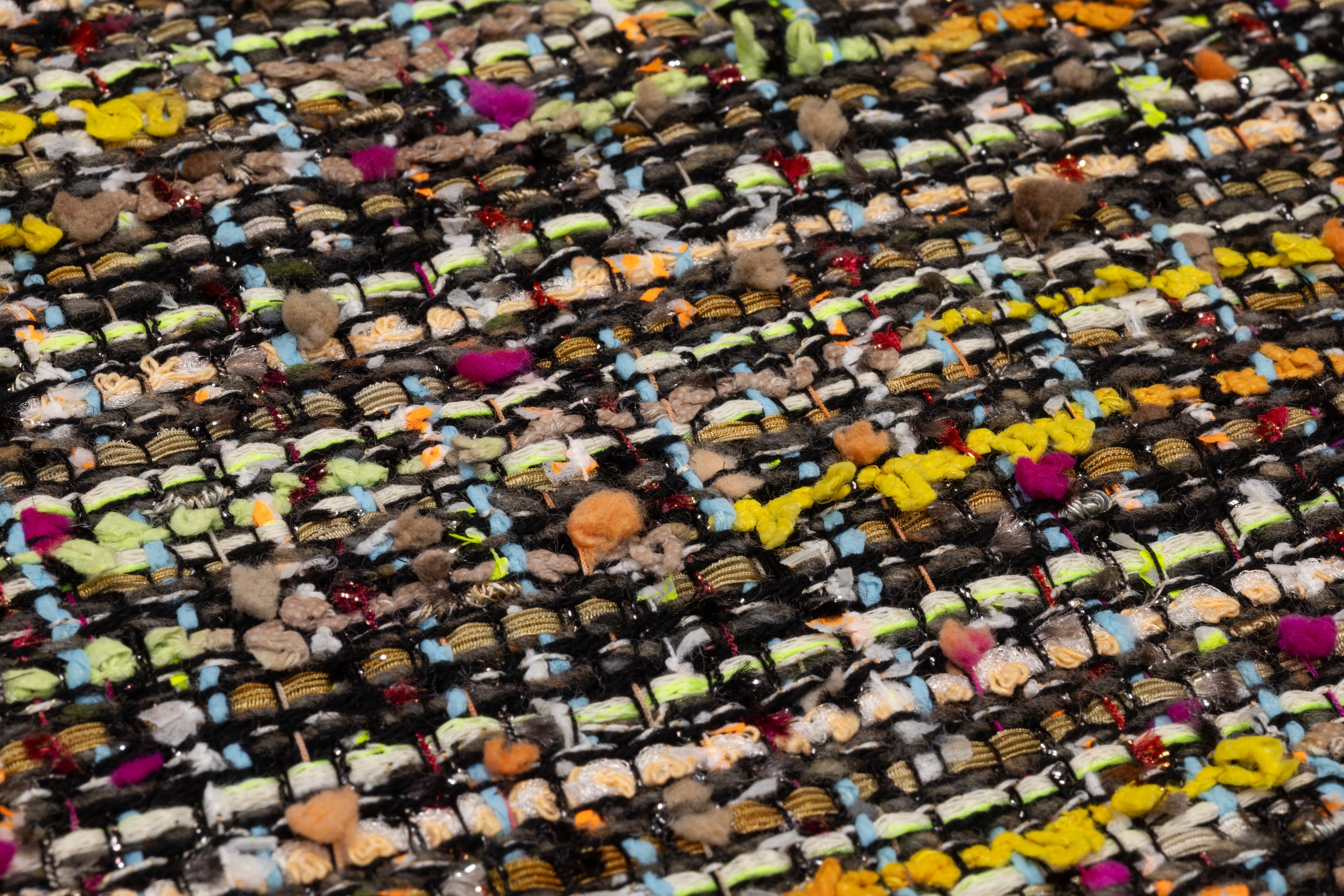 Metallic Cotton Blend Italian Tweed - Multicolor