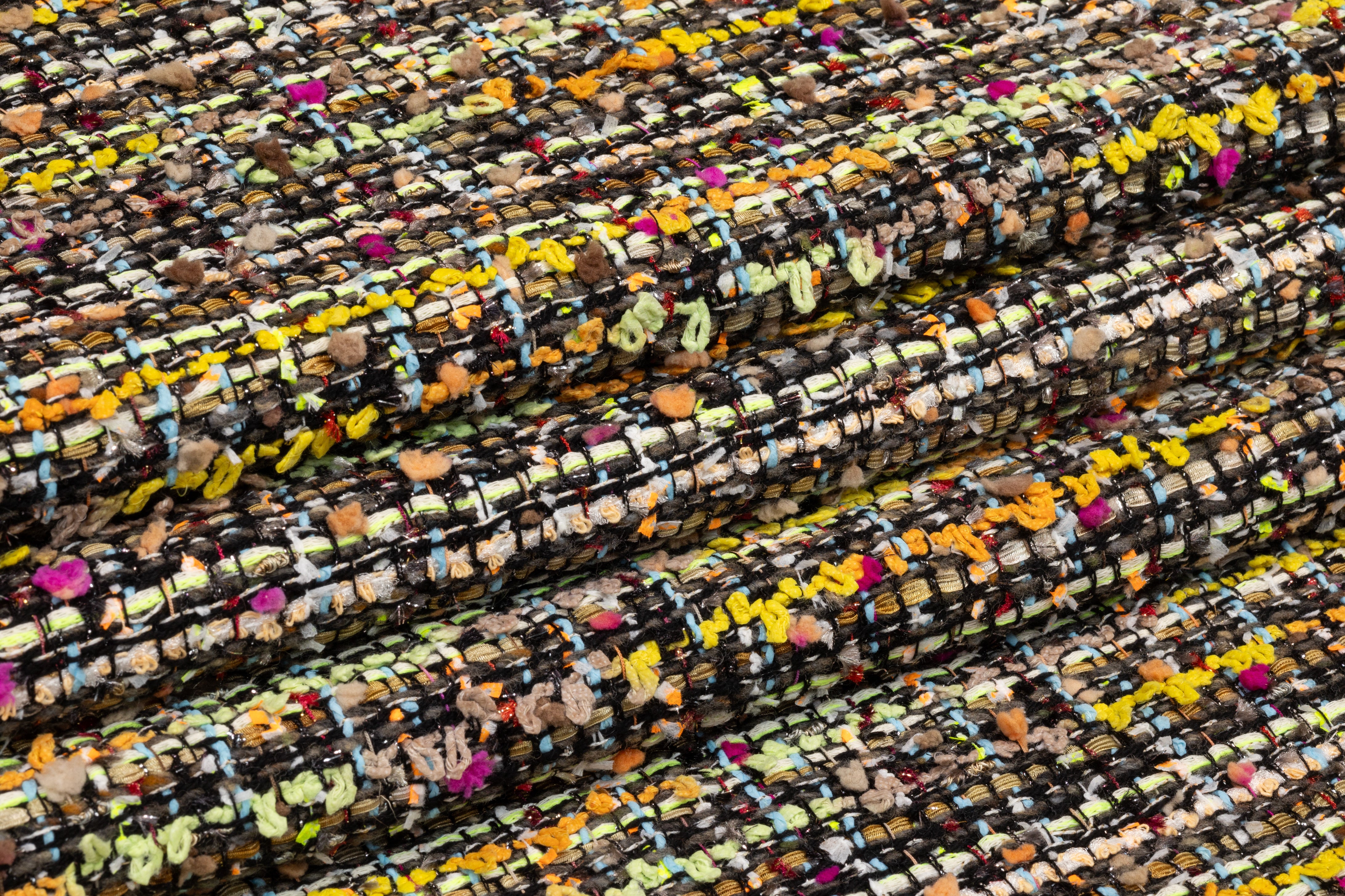 Metallic Cotton Blend Italian Tweed - Multicolor
